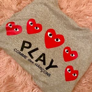 Comme des Garcons, gray zip up hoodie